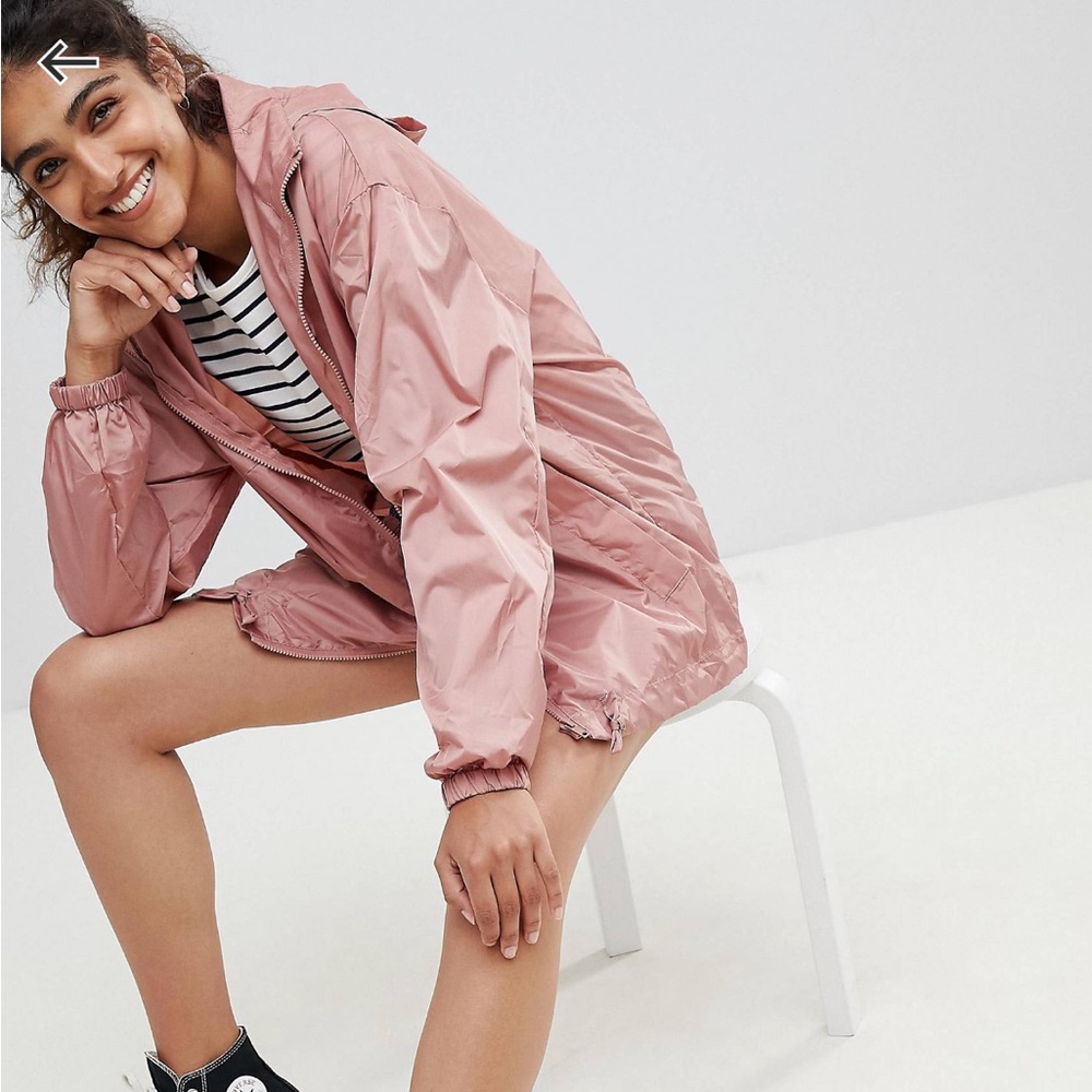 ASOS DESIGN Tall rain jacket with fanny pack